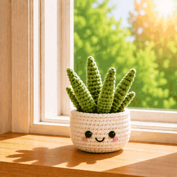 Handmade Crochet Plant Pots – Smiling Succulent Decor