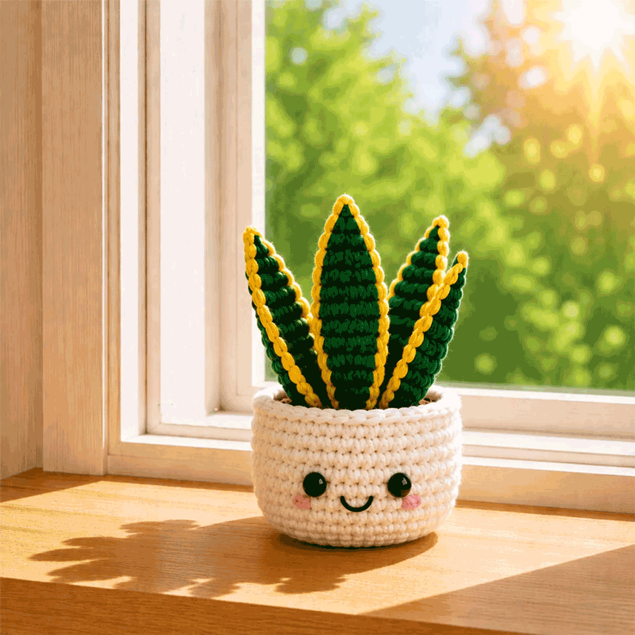 Handmade Crochet Plant Pots – Smiling Succulent Decor