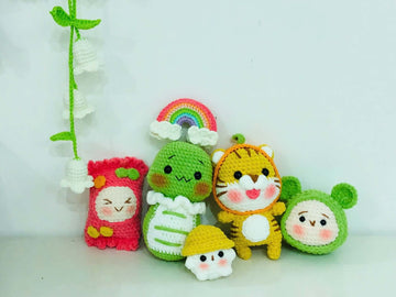 Mini Crochet Animal Keychain - Small Handmade Amigurumi Bag Charm - Cute Tiny Plush Keyring, Gift for Her