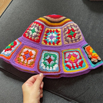 Crochet Granny Square Bucket Hat