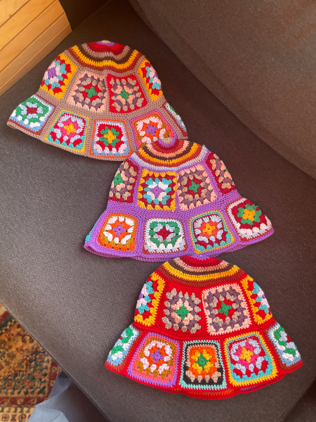 Crochet Granny Square Bucket Hat