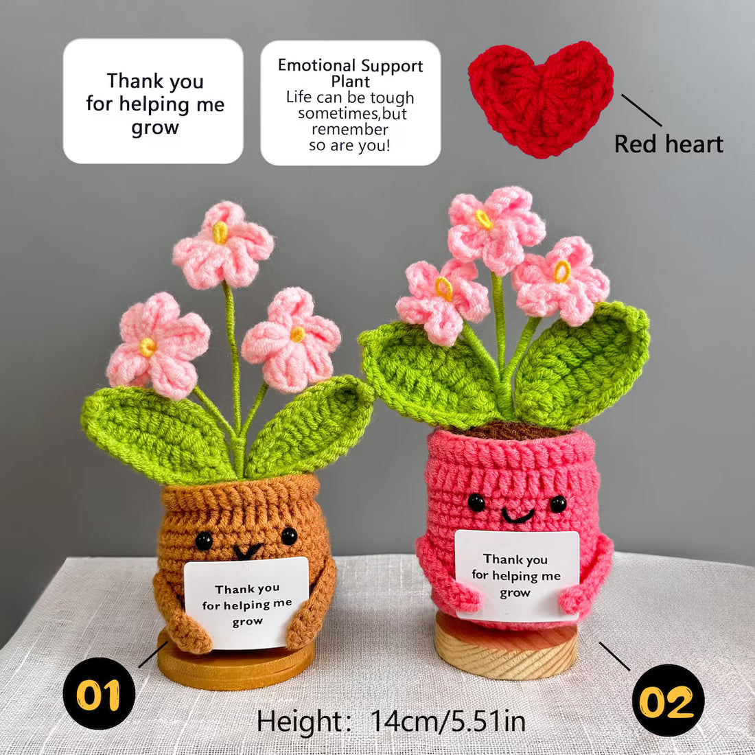 Handmade Crochet Forget Me Not Flowers