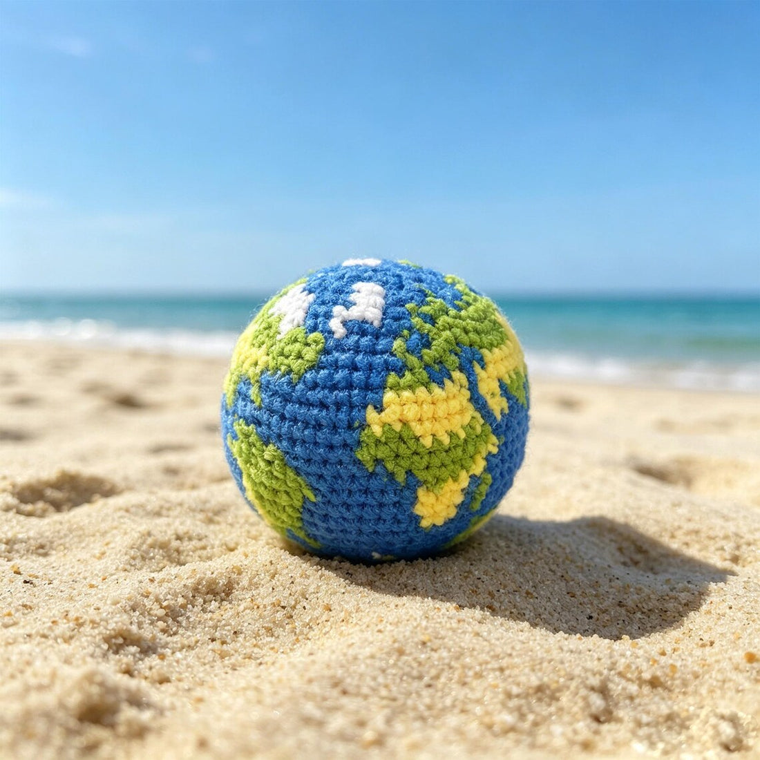 Handmade Crochet Earth - Earth Juggling Balls