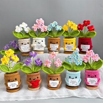 Handmade Crochet Forget Me Not Flowers