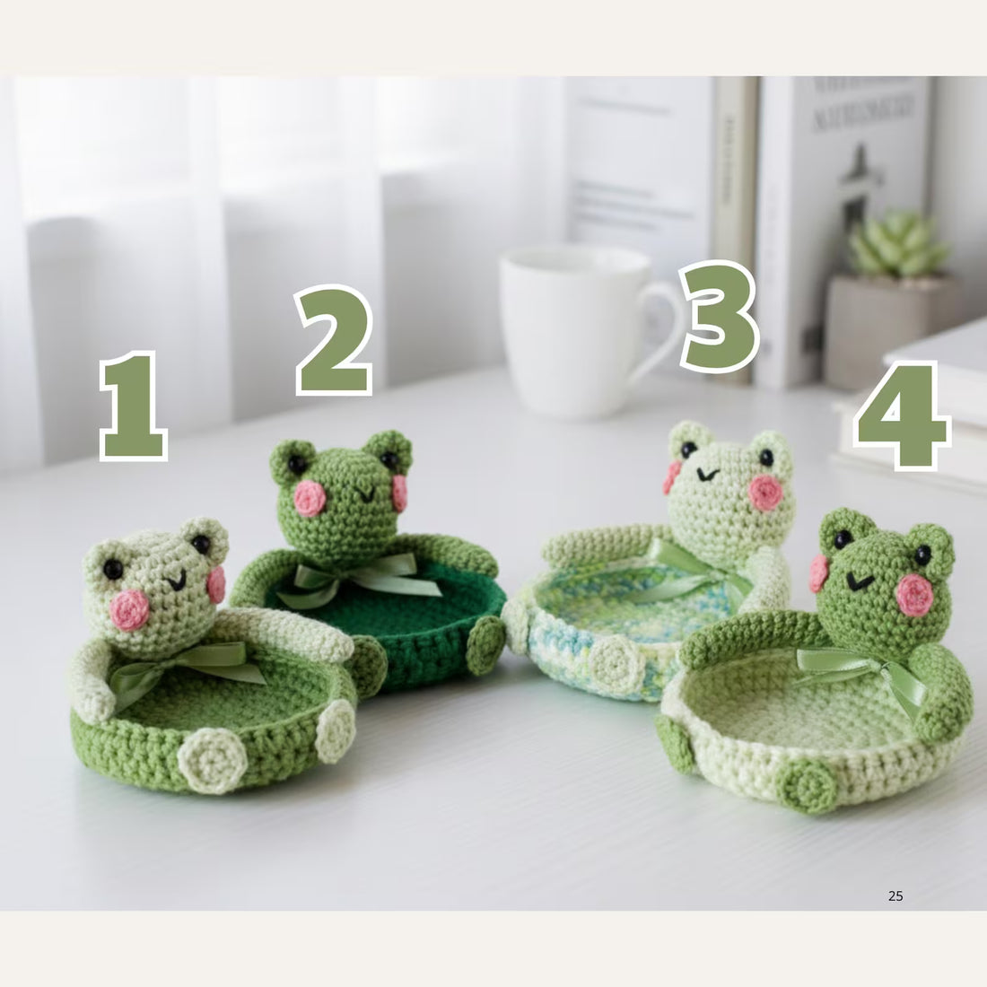 Crochet Animal Coaster – Kawaii Bear, Duck & Frog Mug Mat