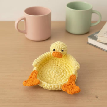 Crochet Animal Coaster – Kawaii Bear, Duck & Frog Mug Mat