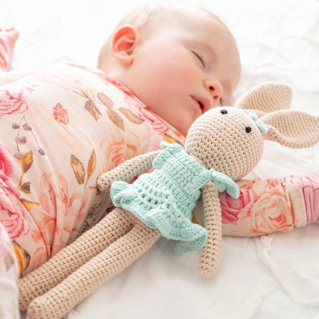 Personalized Crochet Doll, Embroidered Bunny, Monogrammed Baby Gift for Boys & Girls