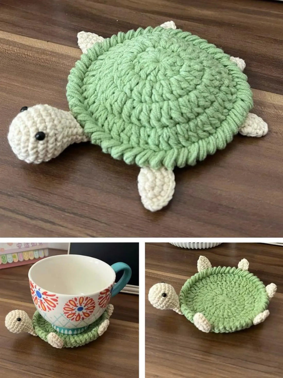 Handmade Animal Coaster, Funny Crochet Coaster, Cute Mug Rug