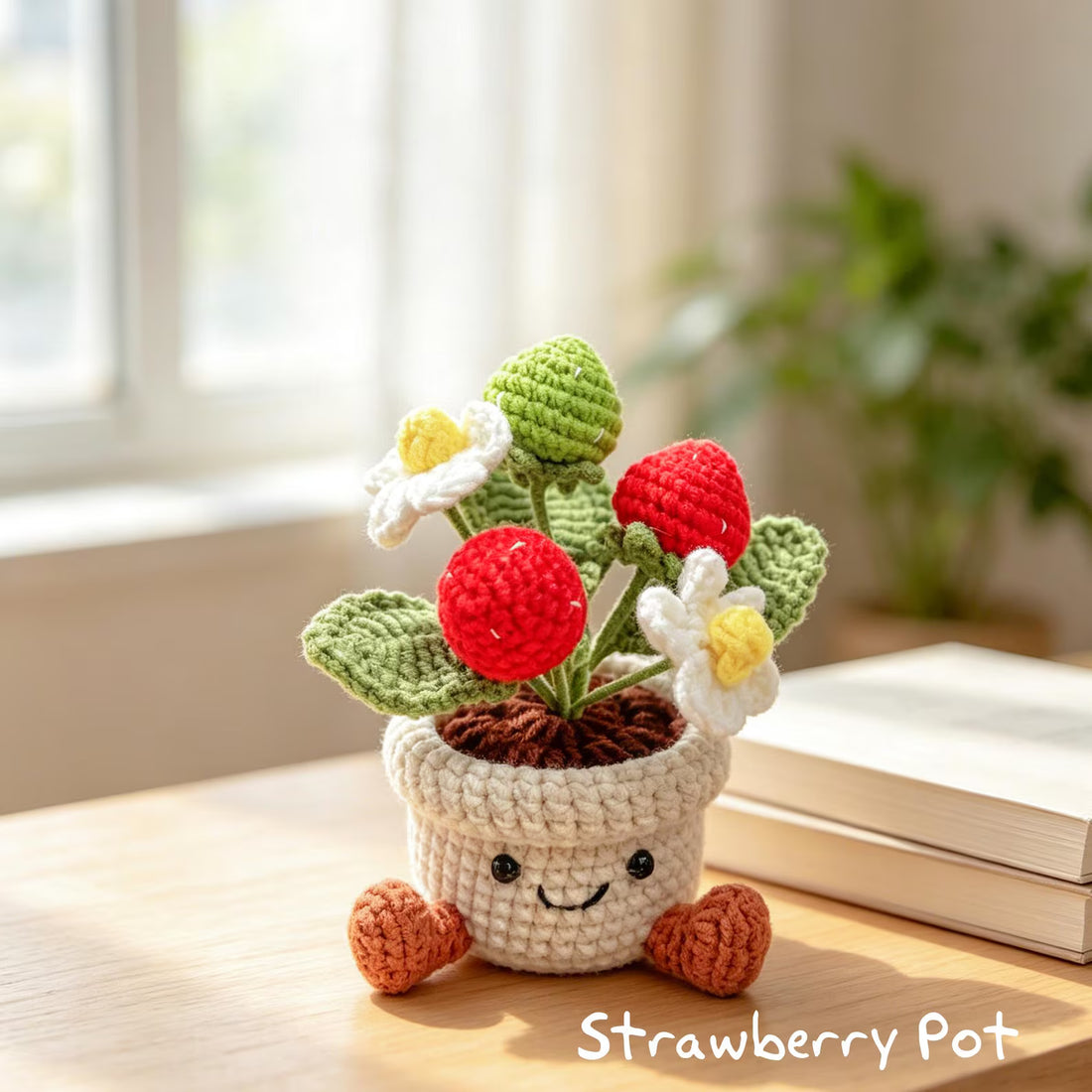 Crochet Monstera Cactus Plant – Cute Emotional Support Gift for Plant Lovers