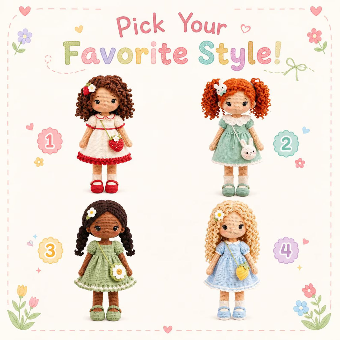 Personalized Crochet Doll – Handmade Amigurumi With Outfit Baby Shower Gift, First Birthday Gift