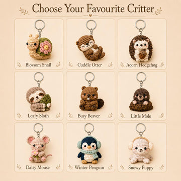 Handmade Crochet Animal Keychain & Backpack Charm | Cute Amigurumi Pet Keyring Teacher Appreciation Gift