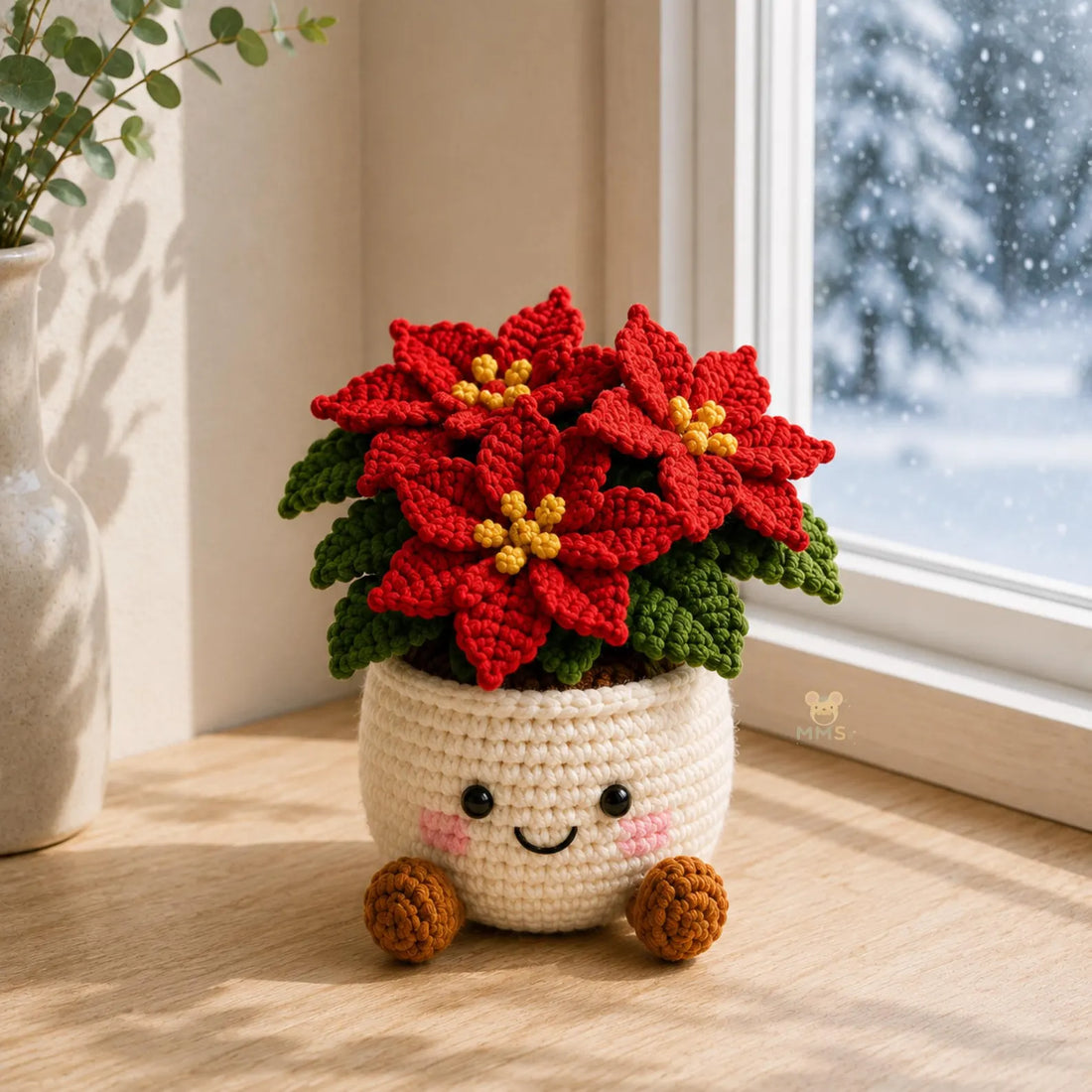 Crochet Christmas Pot Decor – Cute Secret Santa Gift & Stocking Stuffer