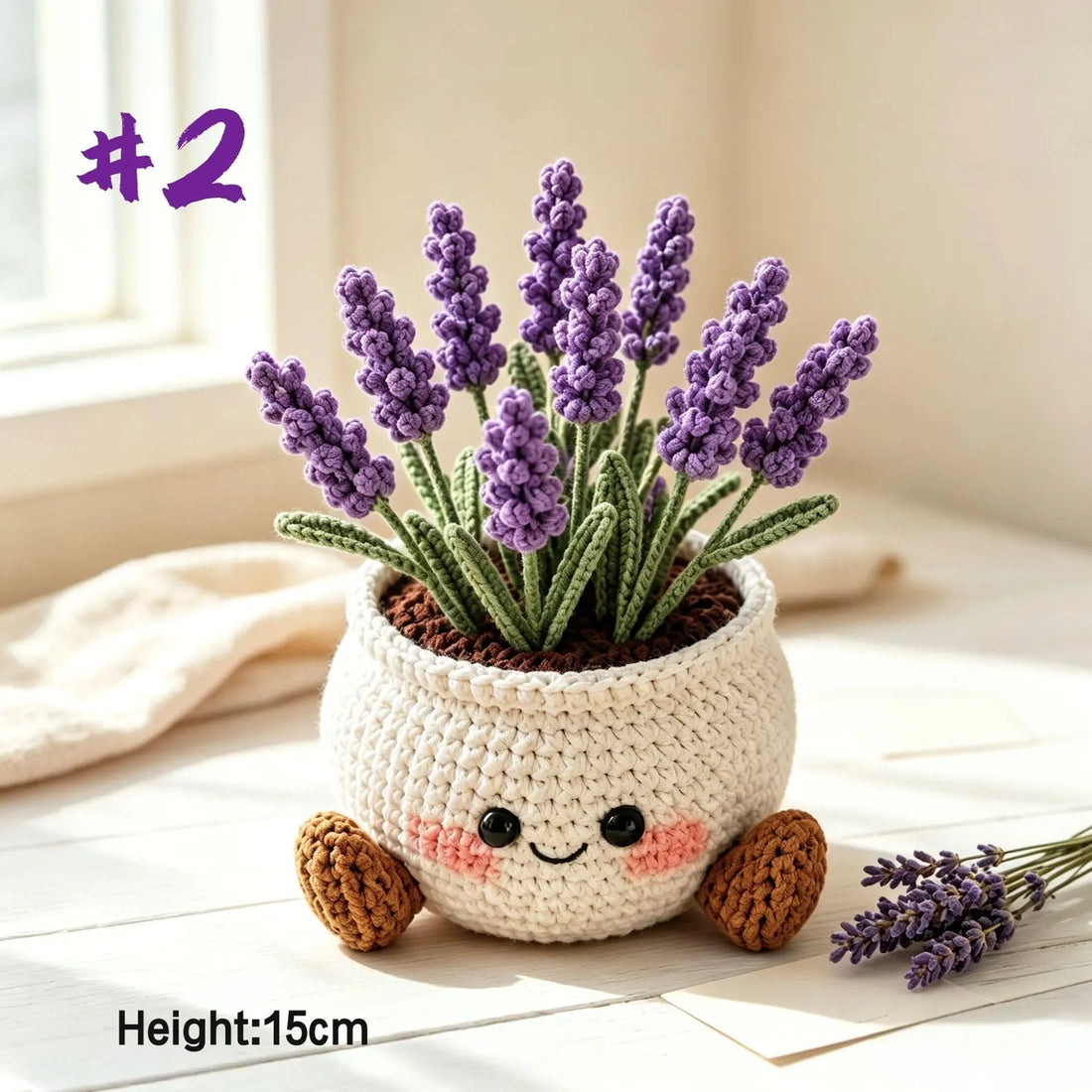 Handmade Amigurumi Crochet Flower Pot – Sunflower, Rose, Tulip, Daisy & Carnation