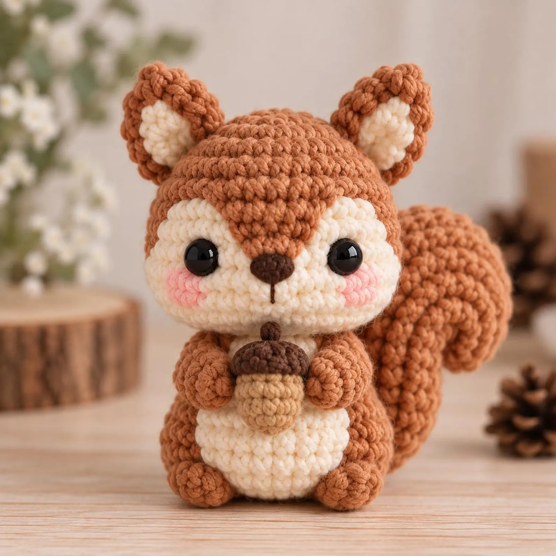 Handmade Crochet Woodland Animals Set | Cute Forest Animal Figurines | Nursery Decor & Baby Shower Centerpiece